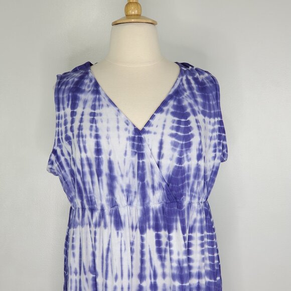 Catherines Tie Dye Sleeveless Pullover V-Neck Dress NEW NWT Size 2X, 22/24W - Picture 2 of 16